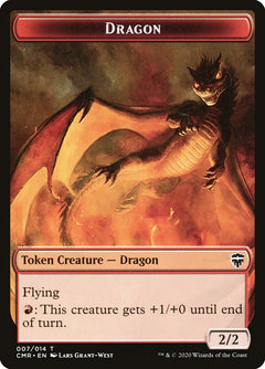 Dragon // Horror Double-Sided Token [Commander Legends Tokens]-1
