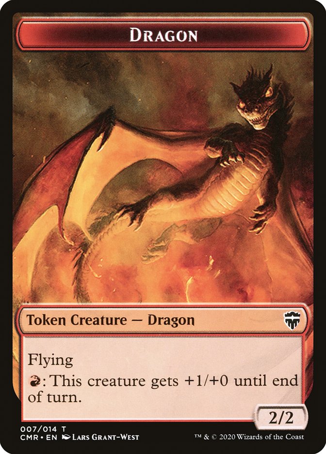 Dragon // Soldier Double-Sided Token [Commander Legends Tokens]-1
