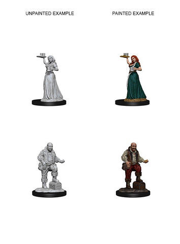 Pathfinder Deep Cuts Unpainted Miniatures Merchants (Serving Girl/Merchant)