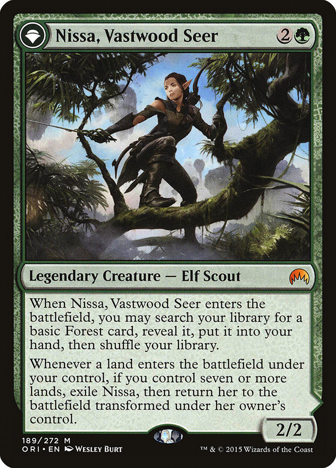 Nissa, Vastwood Seer // Nissa, Sage Animist [Magic Origins]-1