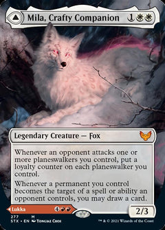 Mila, Crafty Companion // Lukka, Wayward Bonder (Borderless) [Strixhaven: School of Mages]-1