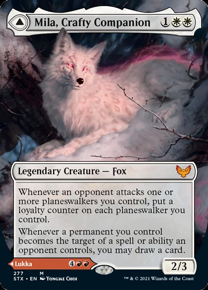 Mila, Crafty Companion // Lukka, Wayward Bonder (Borderless) [Strixhaven: School of Mages]-1