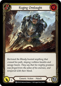 Raging Onslaught (Yellow) [U-WTR189] (Welcome to Rathe Unlimited)  Unlimited Rainbow Foil-1