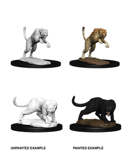 D&D Nolzurs Marvelous Unpainted Miniatures Panther & Leopard-1