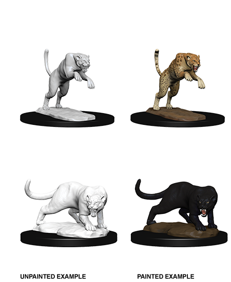 D&D Nolzurs Marvelous Unpainted Miniatures Panther & Leopard-1