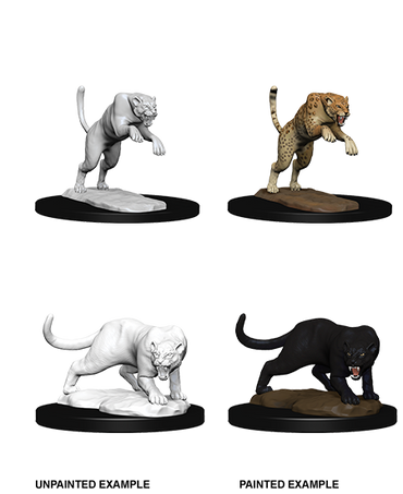 D&D Nolzurs Marvelous Unpainted Miniatures Panther & Leopard