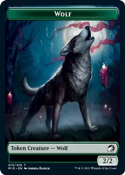 Rhino // Wolf Double-Sided Token [Innistrad: Midnight Hunt Commander Tokens]-2
