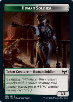 Zombie (008) // Human Soldier Double-Sided Token [Innistrad: Crimson Vow Tokens]-2