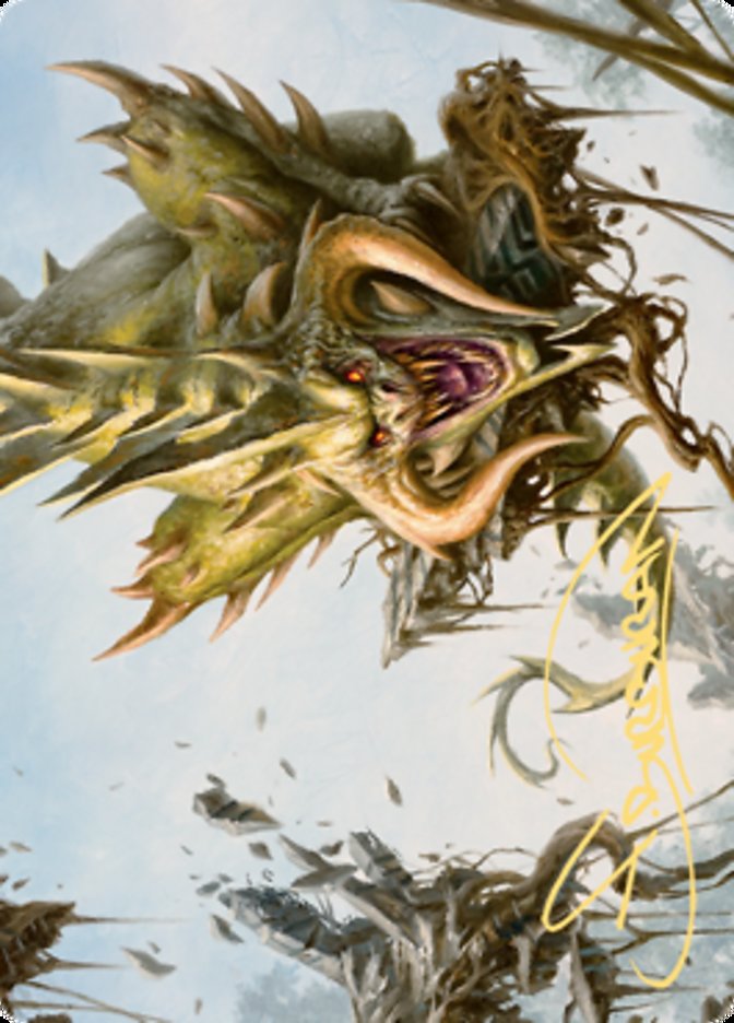 Canopy Baloth Art Card (Gold-Stamped Signature) [Zendikar Rising Art Series]-1