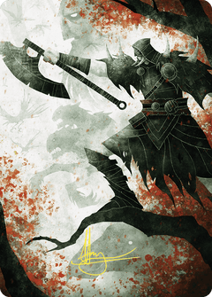 Garruk's Uprising Art Card (Gold-Stamped Signature) [Wilds of Eldraine Art Series]-1