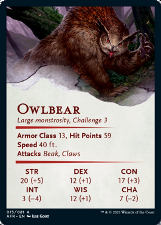 Owlbear Art Card [Dungeons & Dragons: Adventures in the Forgotten Realms Art Series]-2