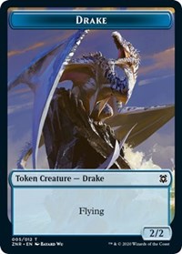 Drake // Plant Double-Sided Token [Zendikar Rising Tokens]-1