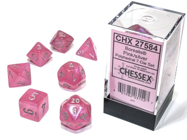 CHX 27584 Borealis Polyhedral Pink/Silver Luminary 7-Die Set-1