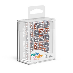 Oakie Doakie Dice D6 12 mm Gemi - Silver-Rust (36)-1