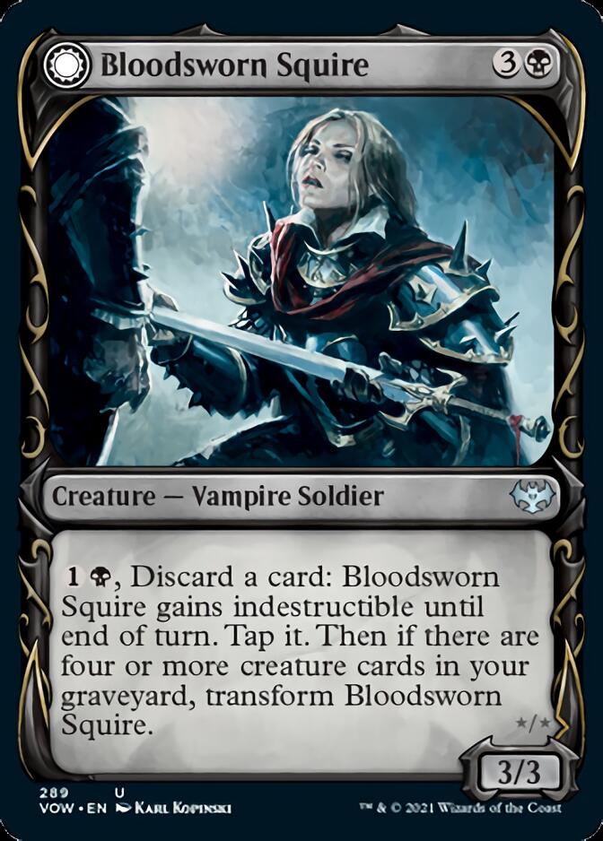 Bloodsworn Squire // Bloodsworn Knight (Showcase Fang Frame) [Innistrad: Crimson Vow]-1