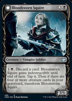 Bloodsworn Squire // Bloodsworn Knight (Showcase Fang Frame) [Innistrad: Crimson Vow]-1
