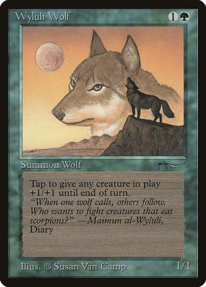 Wyluli Wolf (Light Mana Cost) [Arabian Nights]-1