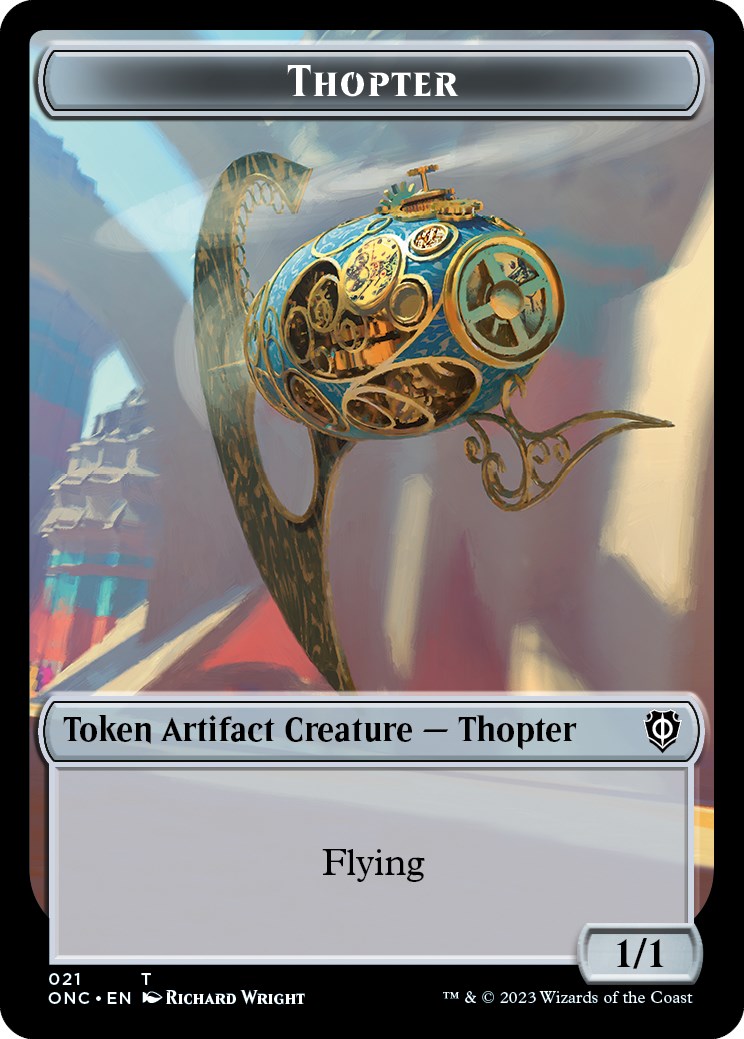 Myr // Thopter Double-Sided Token [Phyrexia: All Will Be One Commander Tokens]-2
