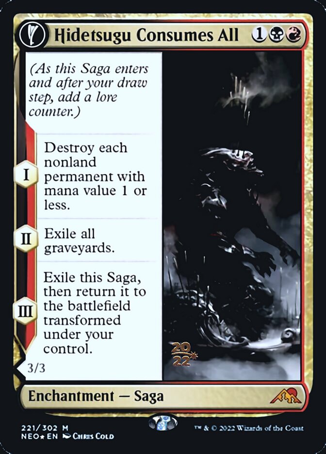 Hidetsugu Consumes All // Vessel of the All-Consuming [Kamigawa: Neon Dynasty Prerelease Promos]-1