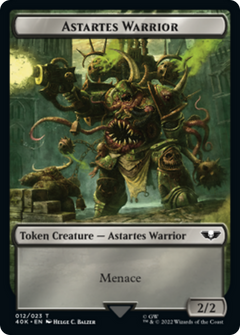 Astartes Warrior // Plaguebearer of Nurgle Double-Sided Token [Warhammer 40,000 Tokens]-1