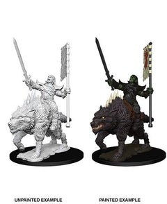 Pathfinder Battles Deep Cuts Orc on Dire Wolf-1