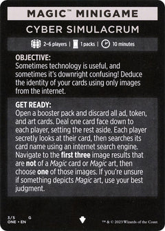 Cyber Simulacrum (Magic Minigame) [Phyrexia: All Will Be One Minigame]-1
