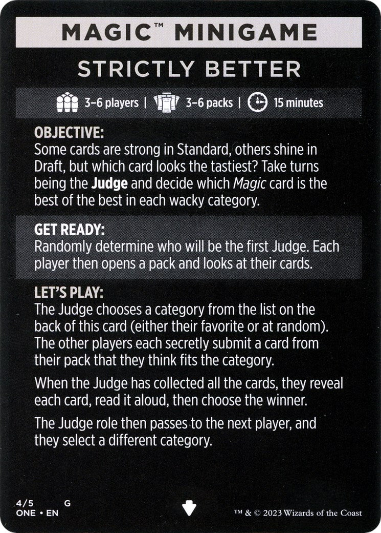 Strictly Better (Magic Minigame) [Phyrexia: All Will Be One Minigame]-1