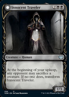Innocent Traveler // Malicious Invader (Showcase Fang Frame) [Innistrad: Crimson Vow]-1