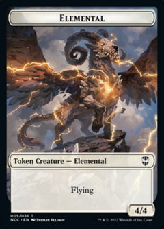 Clue // Elemental (005) Double-Sided Token [Streets of New Capenna Commander Tokens]-2