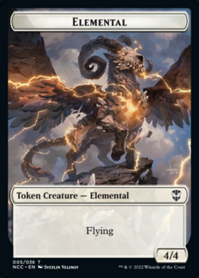 Clue // Elemental (005) Double-Sided Token [Streets of New Capenna Commander Tokens]-2