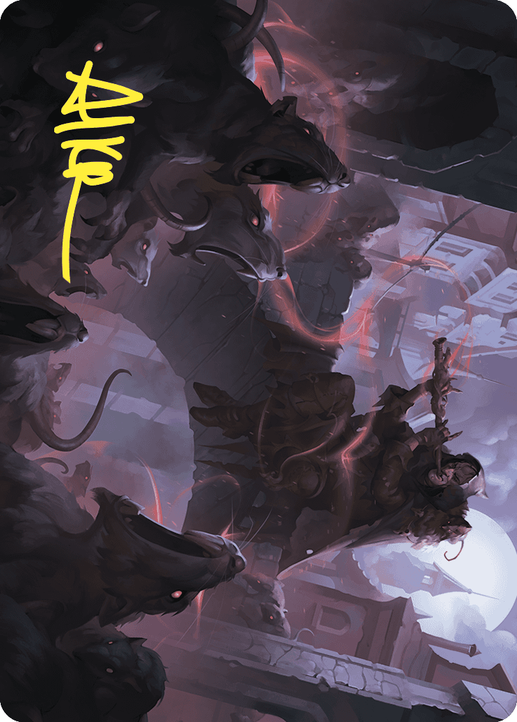 Gnawing Crescendo Art Card (Gold-Stamped Signature) [Wilds of Eldraine Art Series]-1