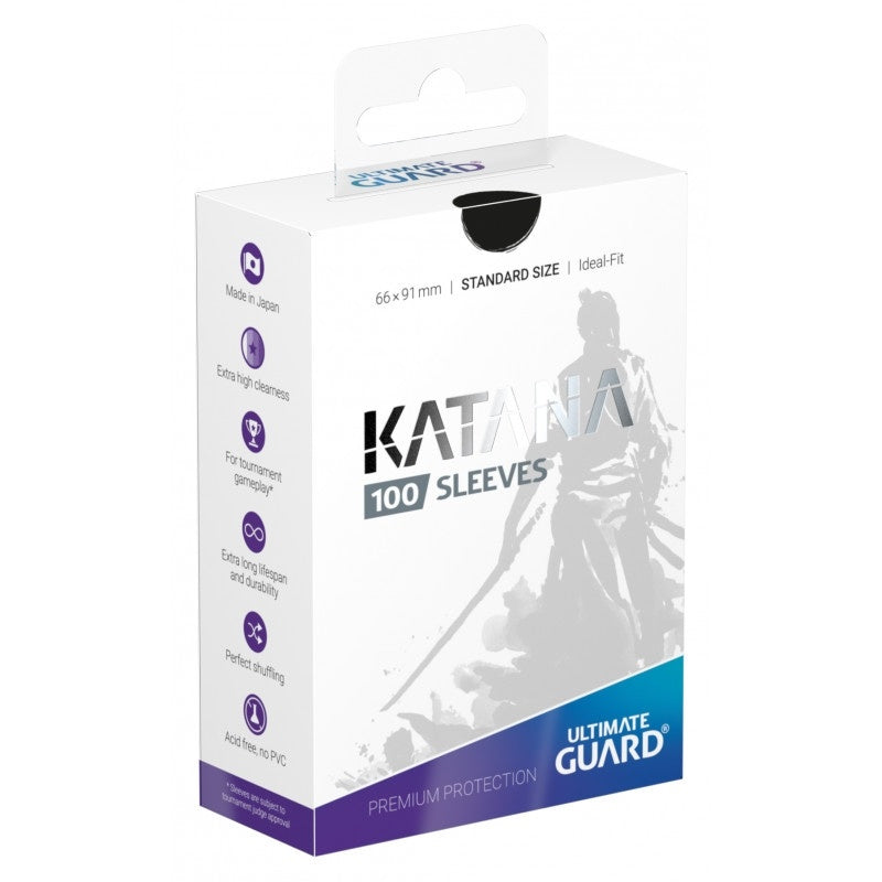 Ultimate Guard Katana Standard Size Sleeves Black (100)-1