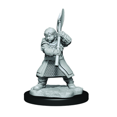 Critical Role Unpainted Miniatures Dwarf Dwendalian Empire Fighter Female (2)-1