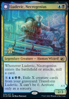 Ludevic, Necrogenius // Olag, Ludevic's Hubris [Innistrad: Midnight Hunt Prerelease Promos]-1