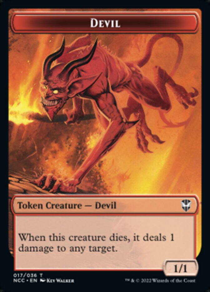Soldier (33) // Devil Double-Sided Token [Streets of New Capenna Commander Tokens]-2