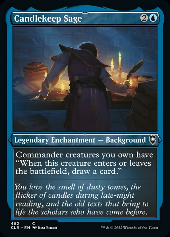 Candlekeep Sage (Foil Etched) [Commander Legends: Battle for Baldur's Gate]-1