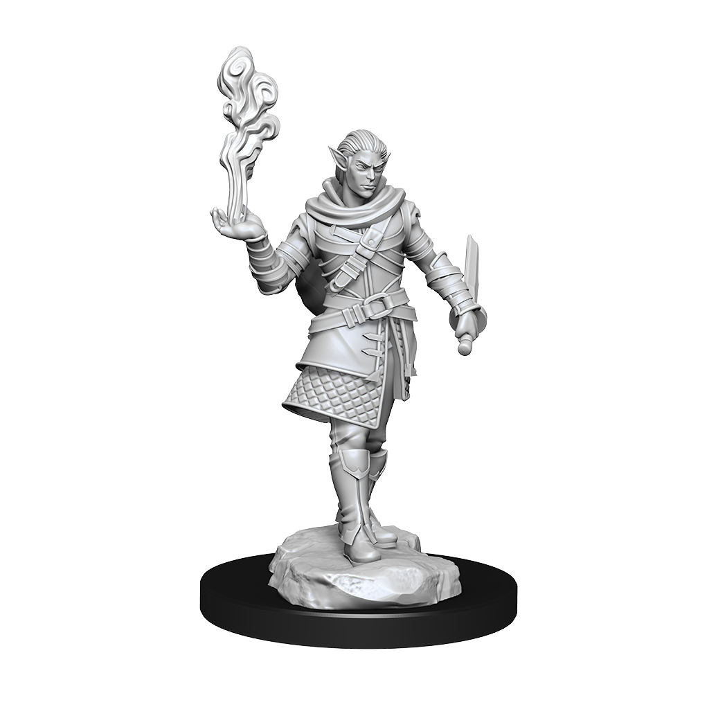 Critical Role Unpainted Miniatures Pallid Elf Rogue and Bard Male (2)-1