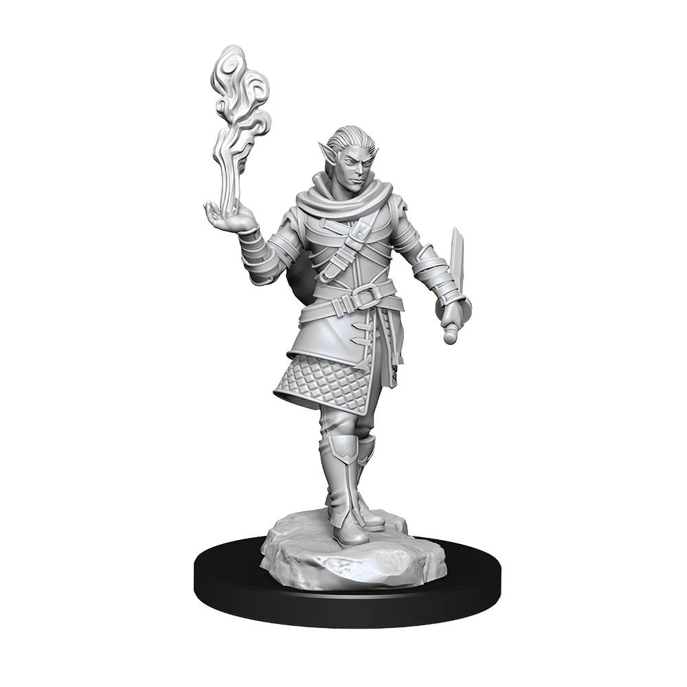 Critical Role Unpainted Miniatures Pallid Elf Rogue and Bard Male (2)