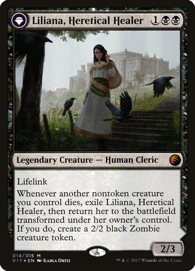 Liliana, Heretical Healer // Liliana, Defiant Necromancer [From the Vault: Transform]-1