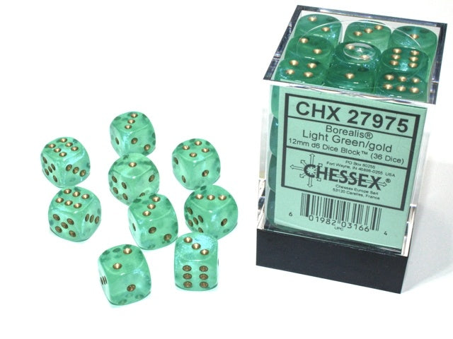 CHX 27975 Borealis 12mm d6 Light Green/gold Block (36)-1