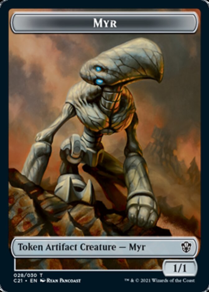 Myr // Treasure Double-Sided Token [Commander 2021 Tokens]-1