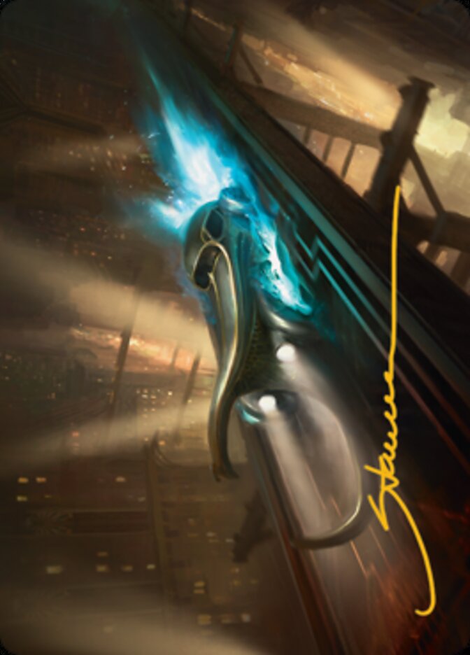 Run Out of Town Art Card (Gold-Stamped Signature) [Streets of New Capenna Art Series]-1