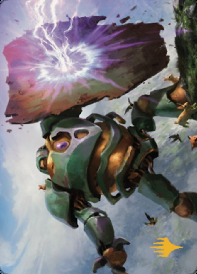 Walking Bulwark Art Card (Gold-Stamped Signature) [Dominaria United Art Series]-1