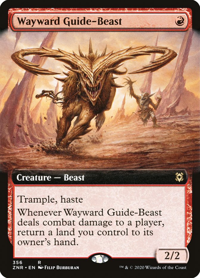 Wayward Guide-Beast (Extended Art) [Zendikar Rising]-1