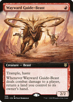 Wayward Guide-Beast (Extended Art) [Zendikar Rising]-1