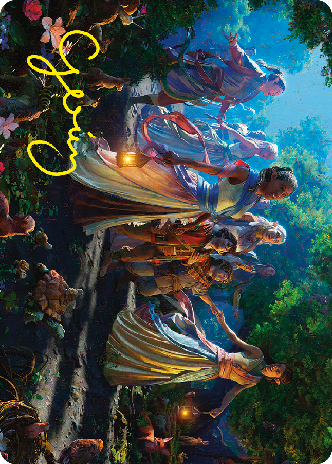 Realm Seekers Art Card (Gold-Stamped Signature) [The Lord of the Rings: Tales of Middle-earth Art Series]-1