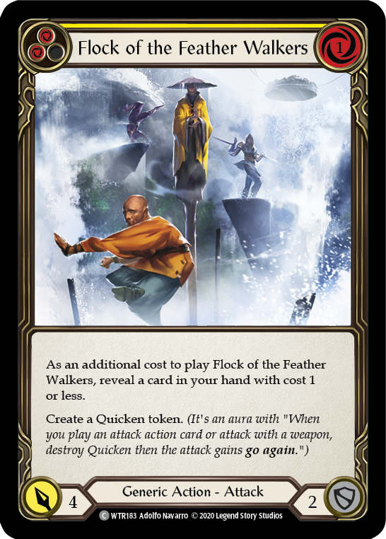 Flock of the Feather Walkers (Yellow) [U-WTR183] (Welcome to Rathe Unlimited)  Unlimited Rainbow Foil-1