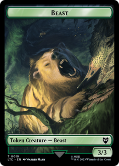 Beast // Treefolk Double Sided Token [The Lord of the Rings: Tales of Middle-Earth Commander Tokens]-1