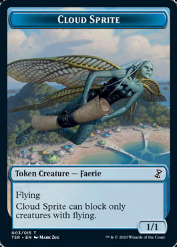 Cloud Sprite Token [Time Spiral Remastered Tokens]-1