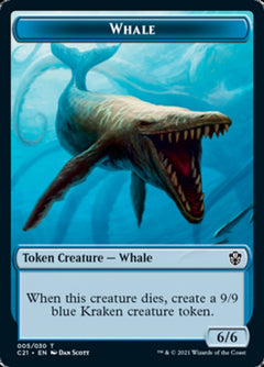 Beast (010) // Whale Double-Sided Token [Commander 2021 Tokens]-2